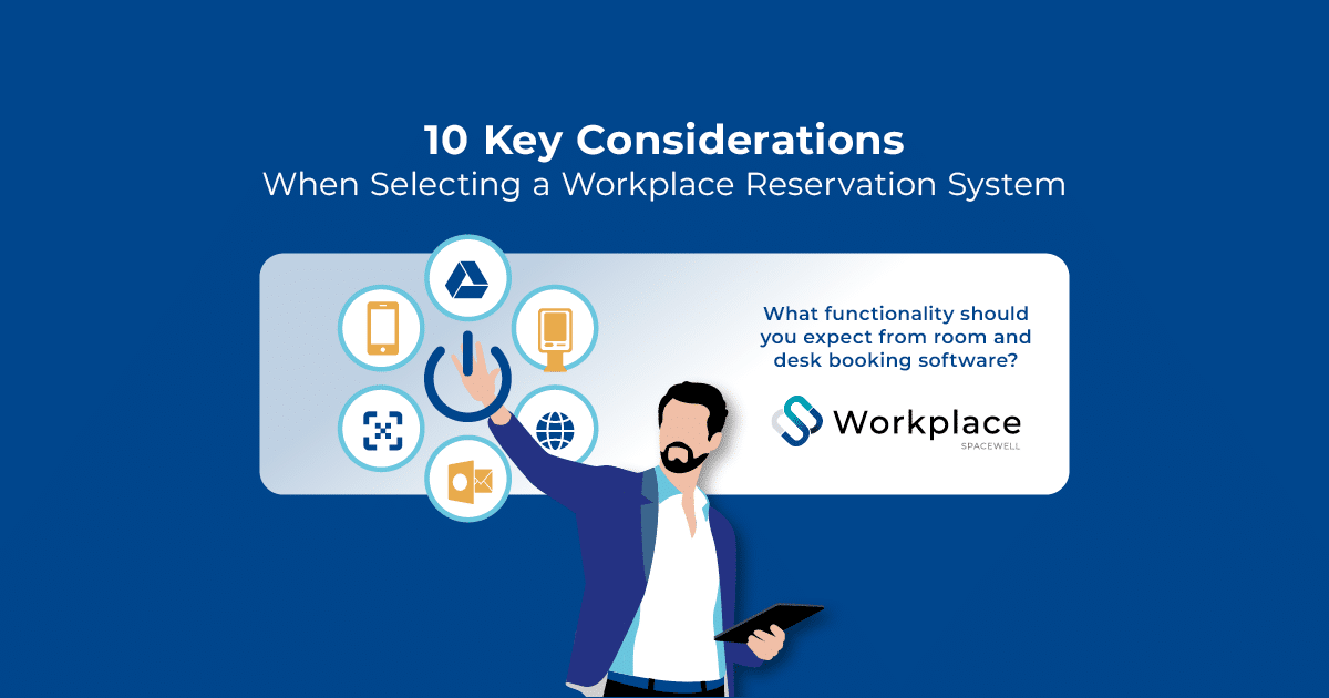 Infographic workplace reservation system checklist and guidance
